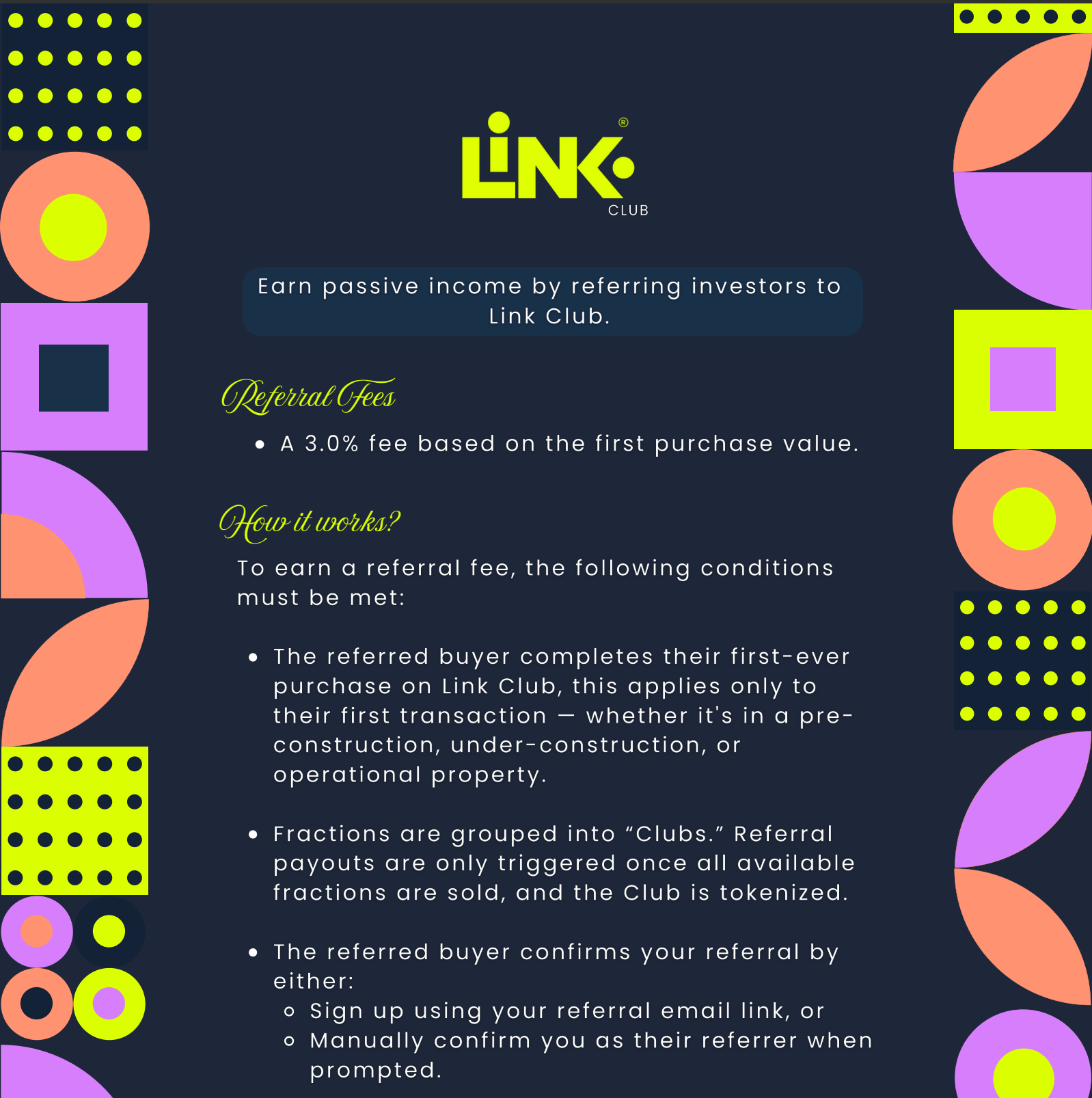 Link Club Referrals & Promoters